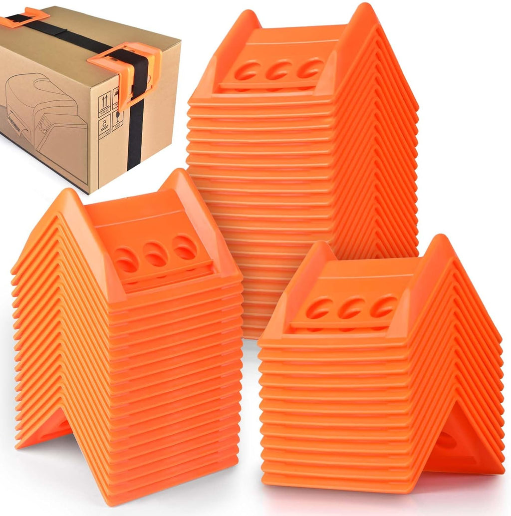 50 Pack Edge Corner Protectors for Cargo Load Truck Shipping, Flatbed Accessories Plastic Flatbed Edge Protector Used