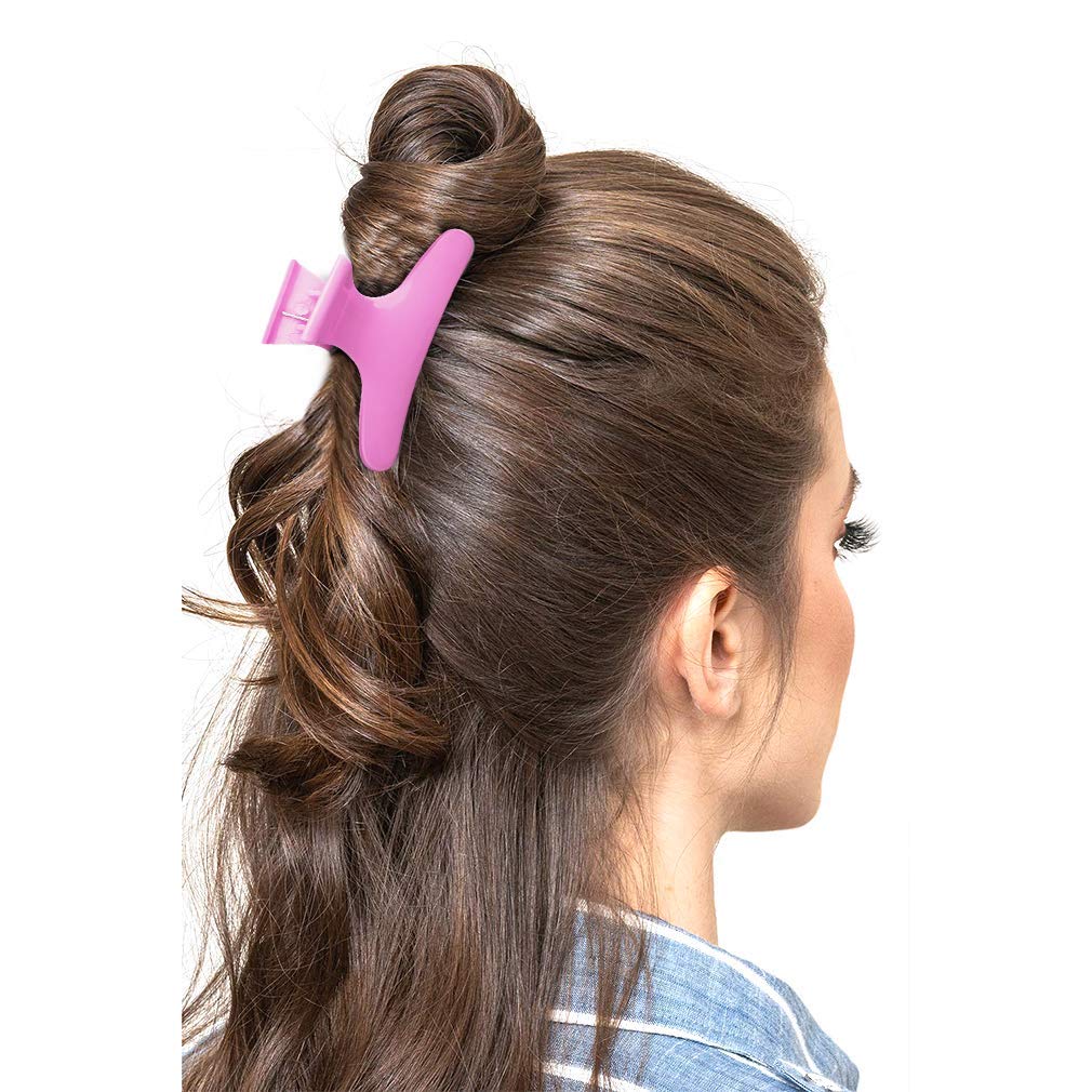 Butterfly Hair Clips, Hair Claw Clips Clamps for Women, Large Hair Clips for Medium Thickness Fine Hair, 24 Pack 4 X6