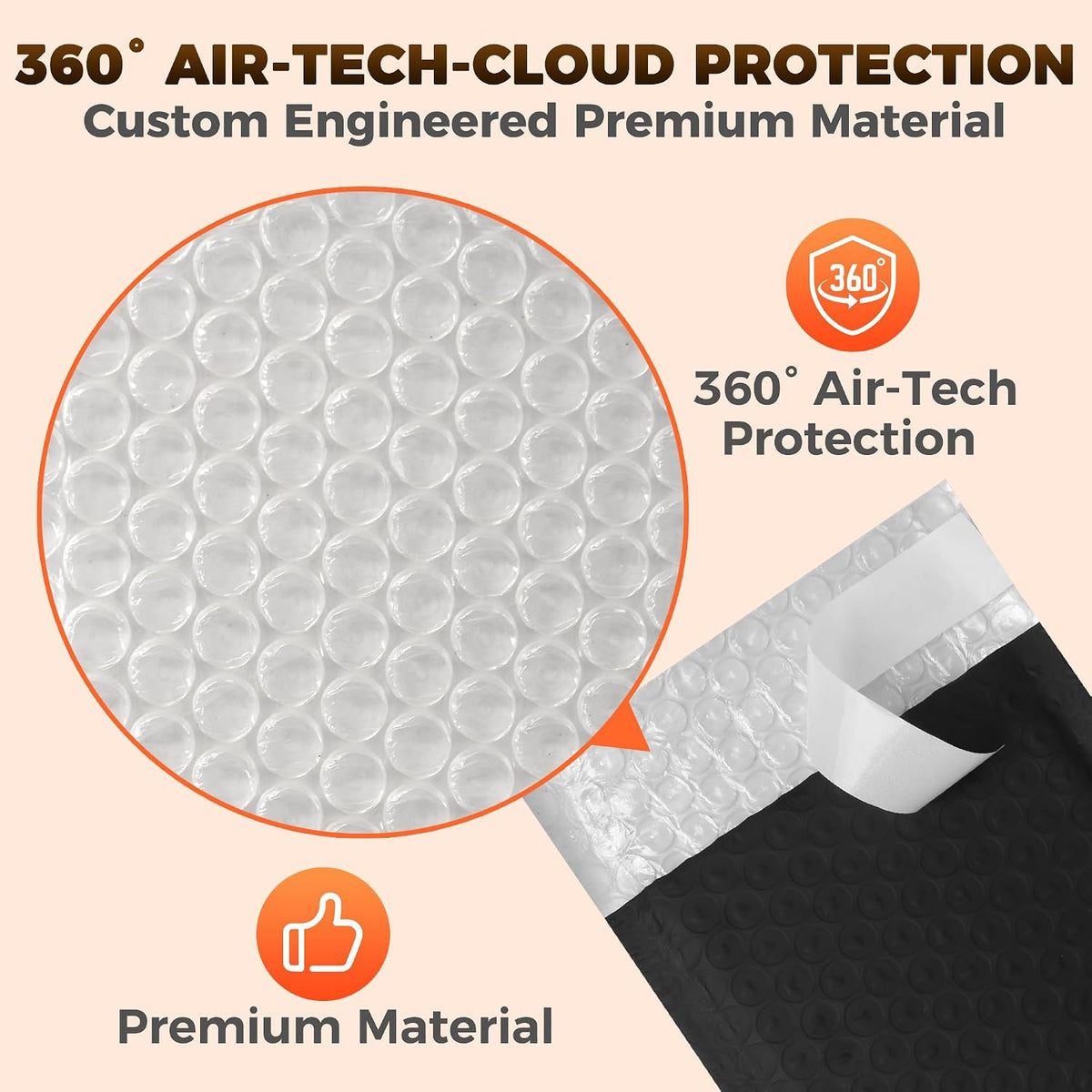 510-Pack Bubble Mailer 4'' x 8'' - Self-Sealing Waterproof Small Mailing Envelopes Padded Lightweight Shipping Bags
