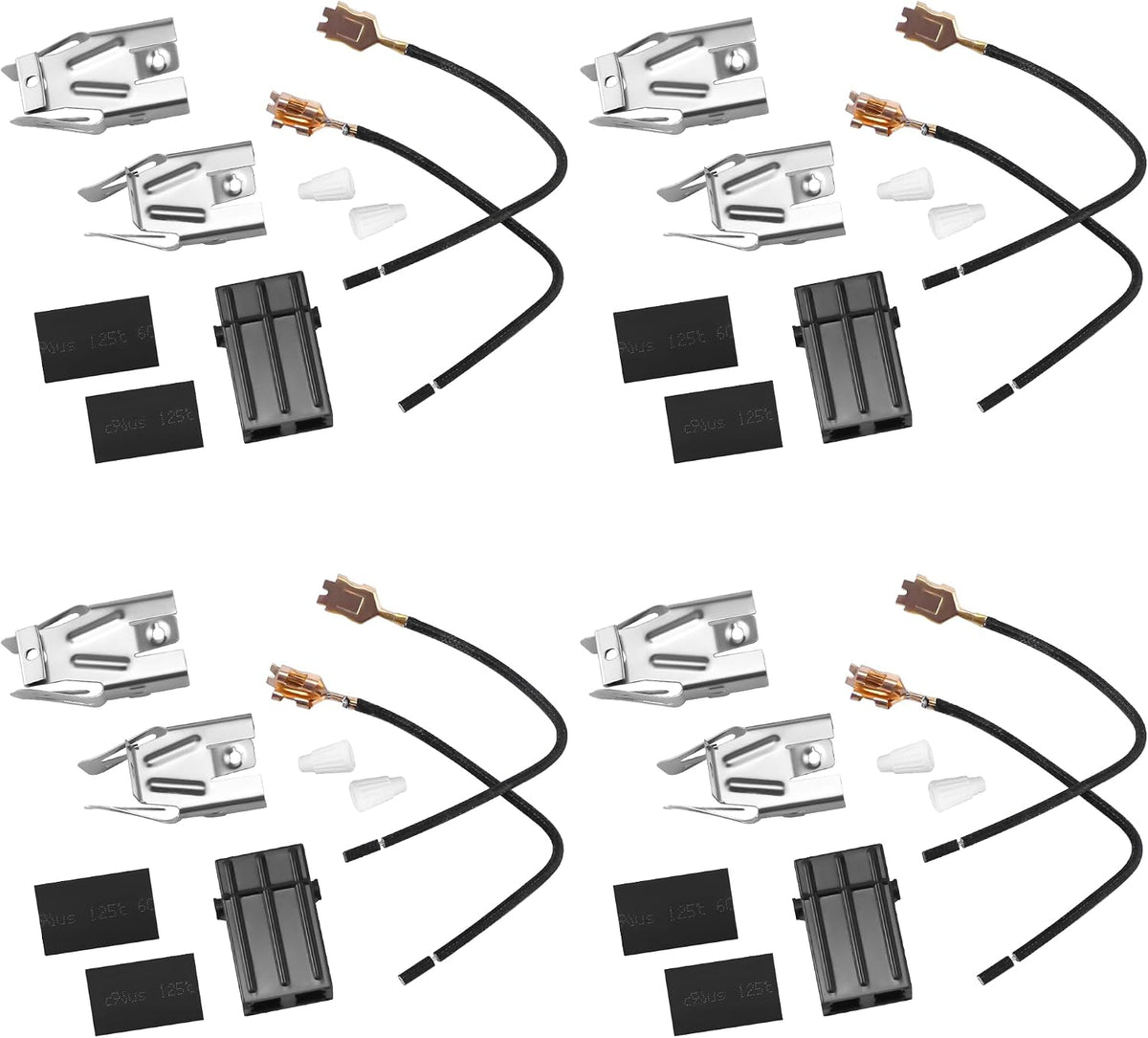 330031 Surface Element Receptacle Kit/330031 Range Burner Compatible for Whirl-Pool Ken-More Cro-sley May-tag Kithcen-aid etc Stove,Replaces AP3075808 PS340571 EAP340571 3374 by MIFLUS-4 Packs