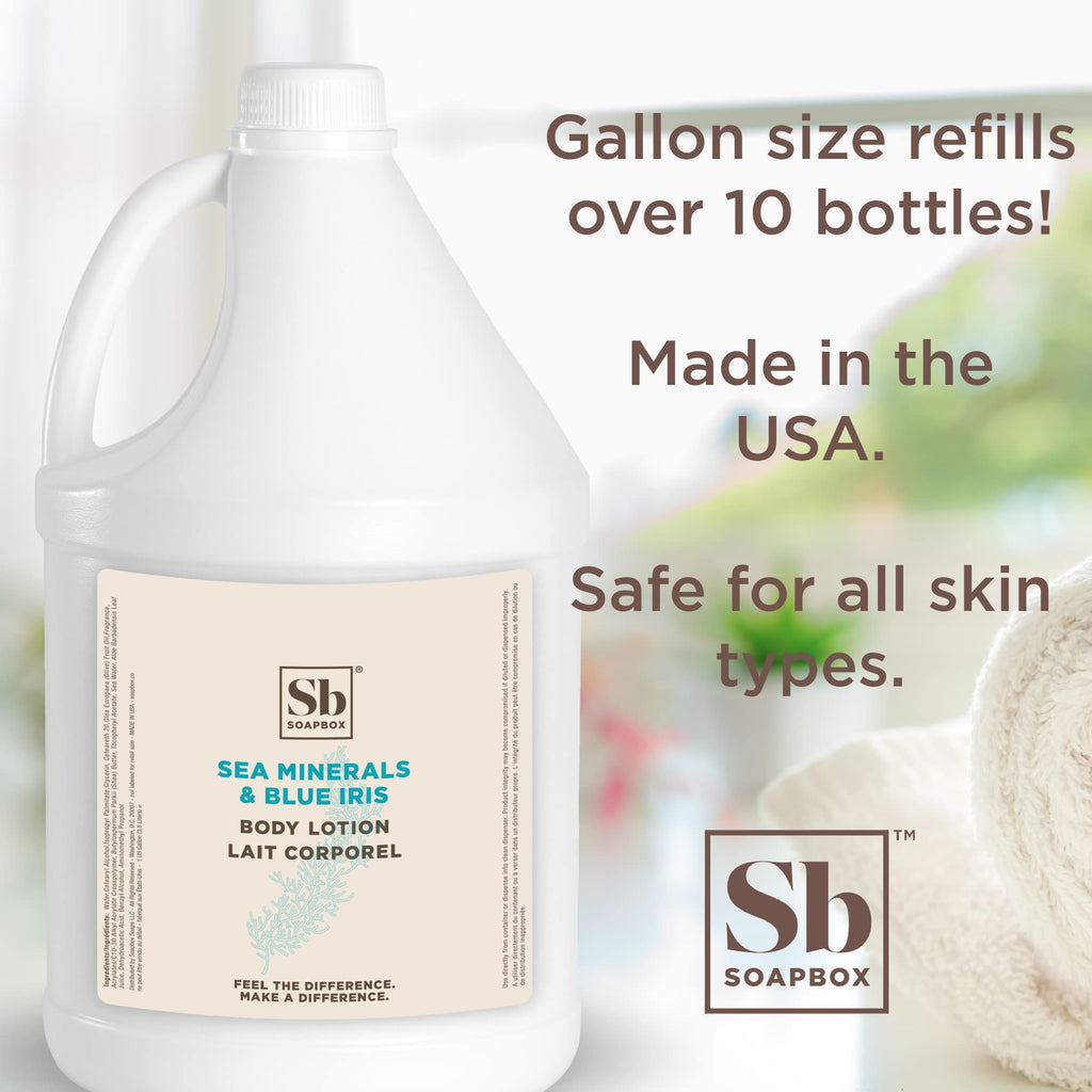 Sea Minerals & Blue Iris Body Lotion - 1 Gallon Refill Bulk Size