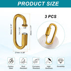 MECCANIXITY Chain Connectors 4mm Thick Gold Bronze 3Pack