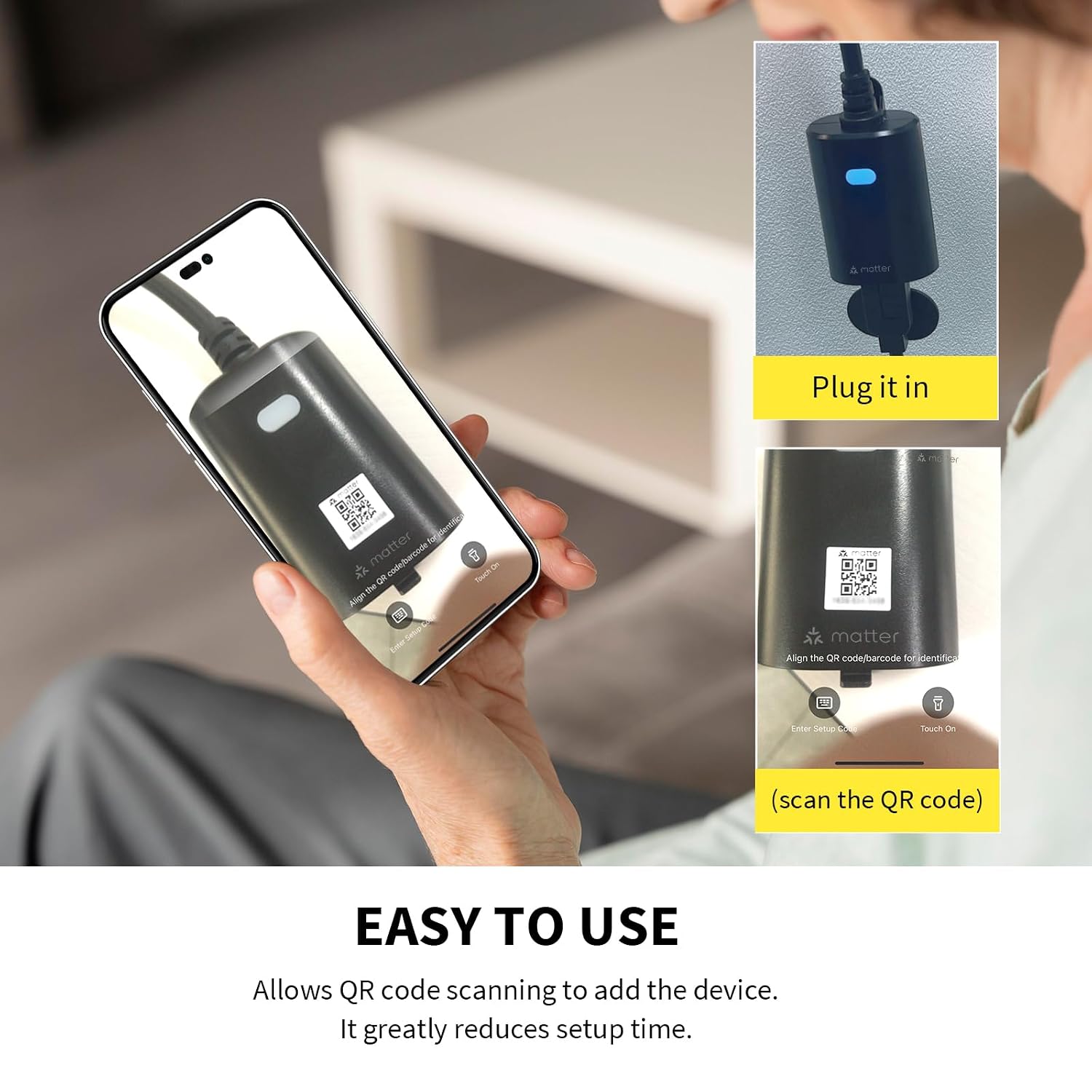 Matter Outdoor Smart Plug WiFi Heavy Duty Plug-in Outlet IP65 Waterproof, Compatible with Alexa Apple Home
