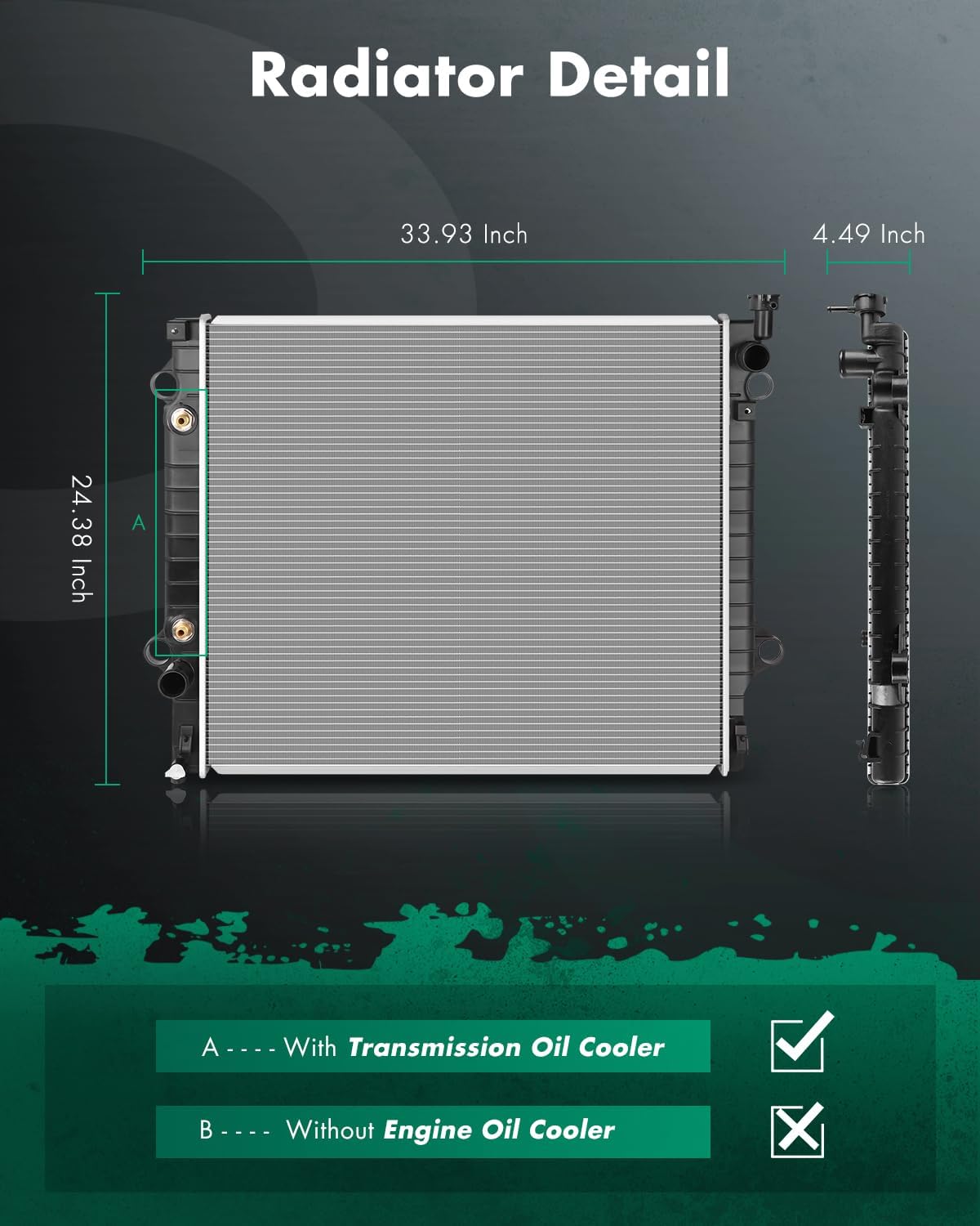 SCITOO 2802 Radiator Compatible with Toyota Tacoma 2.7L 4.0L 2005-2011