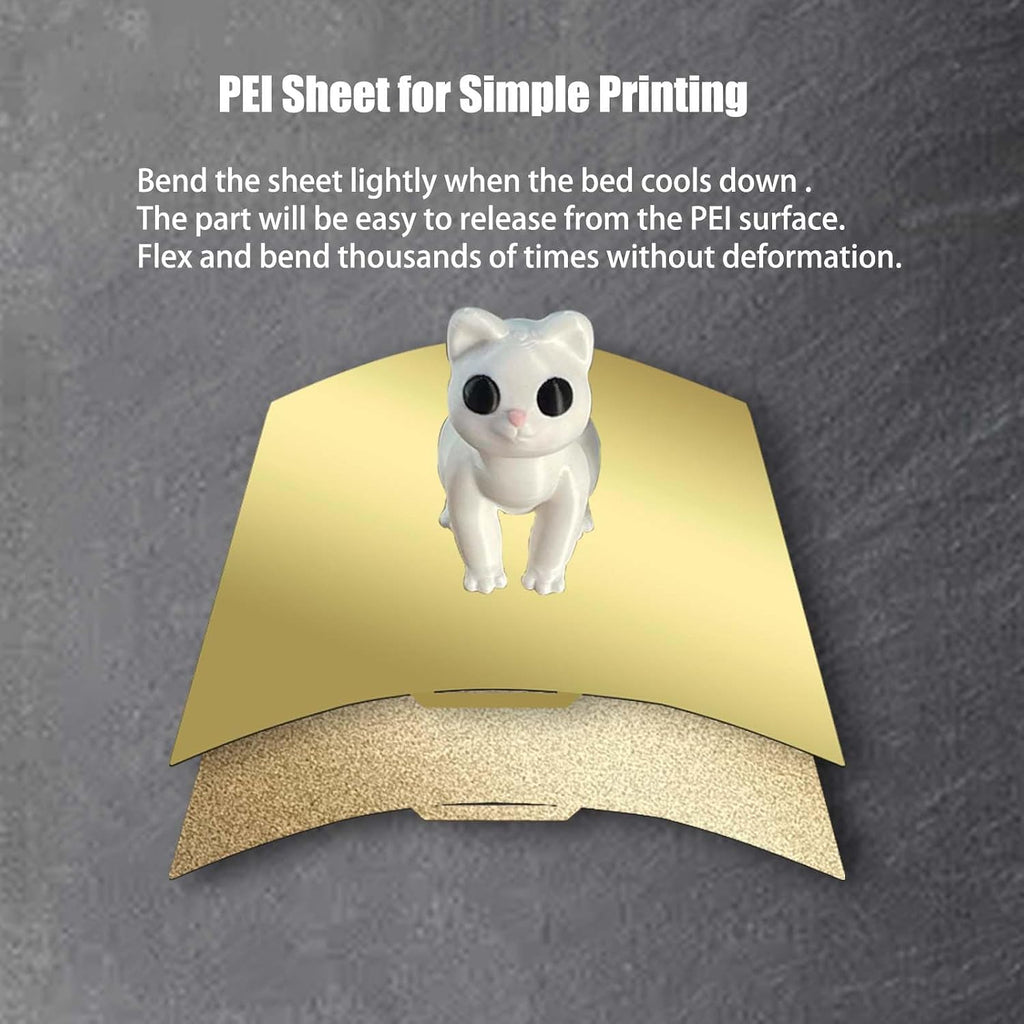 JUUPINE 257x257mm Double Sided Flexible PEI Sheet, Smooth PEI +Textured PEI Surface for Bambu Lab X2D/P2S/P1P/P1S