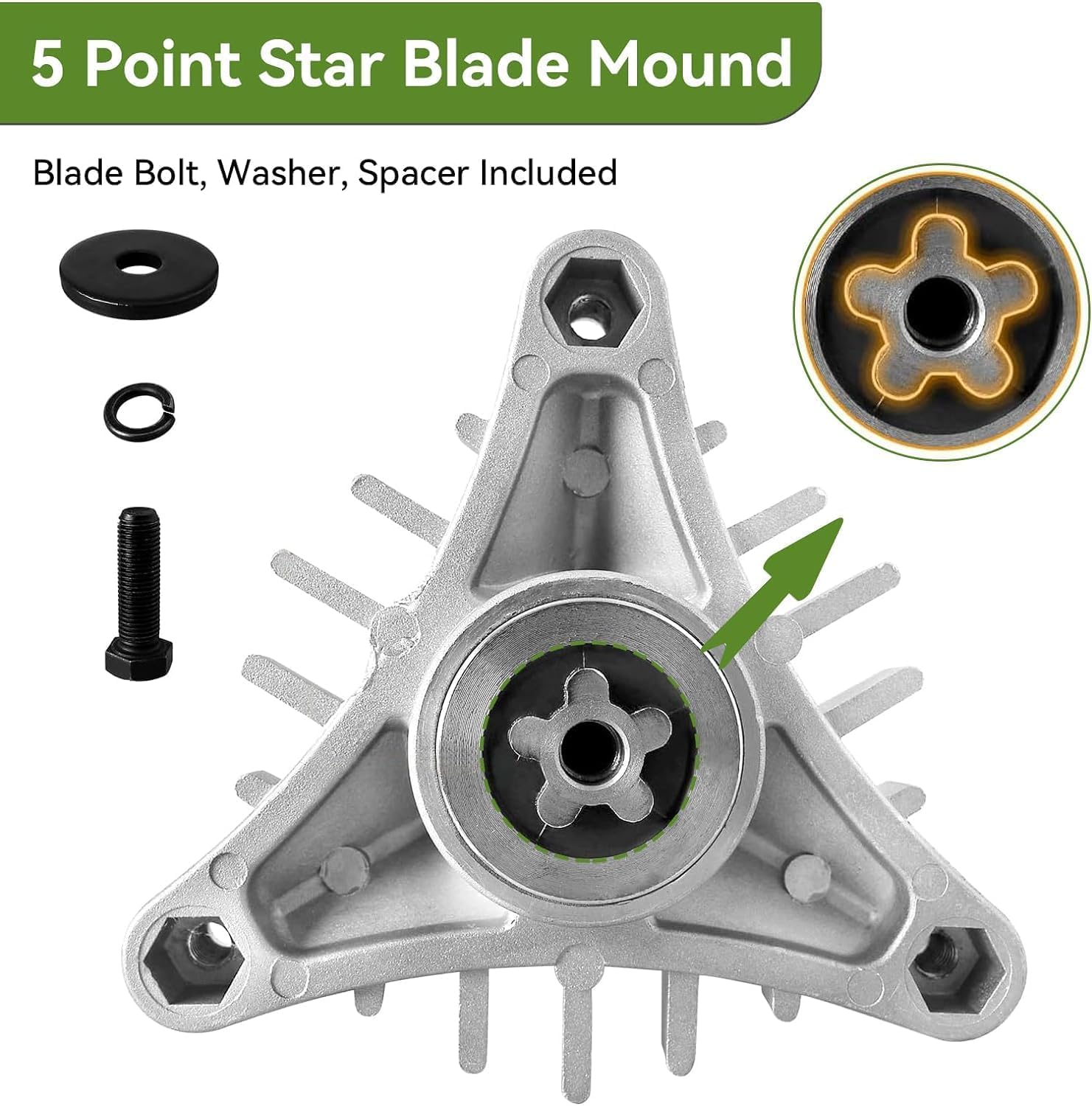 130794 Spindle Assembly, 128285 Spindle Compatible with AYP/Hu/Craftsman LT1000 Riding Mower, LT2000 Lawn Mower with