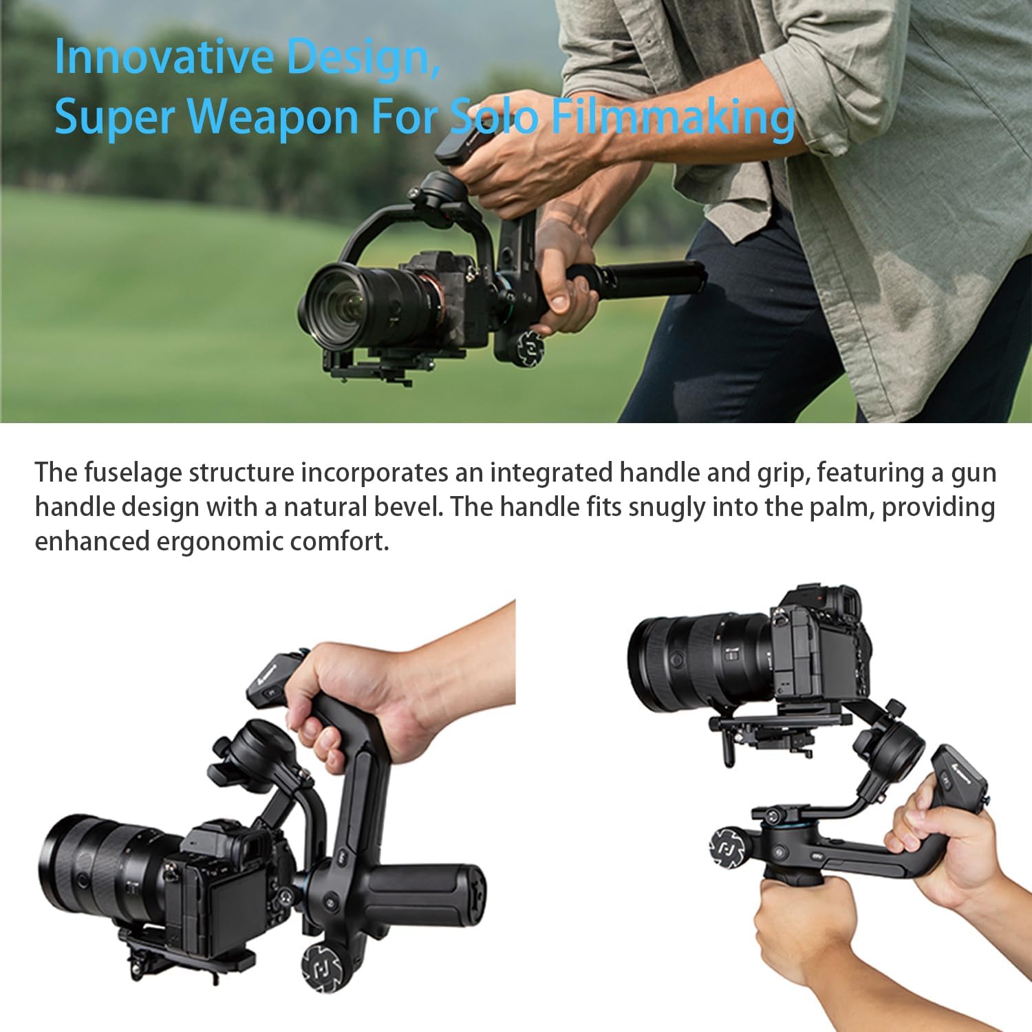 SCORP 2 Gimbal Stabilizer for DSLR and Mirrorless Camera, Integrated Al Tracking Sensor, 3-Axis Camera Stabilizer for