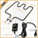 1500 Watt Heating Element Compatible with Masterbuilt Electric Smoker and Grill, with Adjustable Thermostat Cord Controller, Replacement Parts for Masterbuilt Smokers & Turkey Fryers