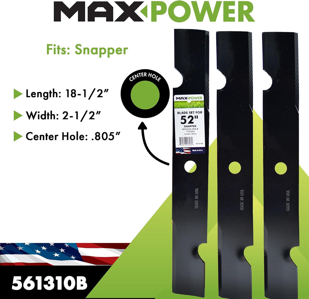 MaxPower 561310B USA MADE 3 Blade Set