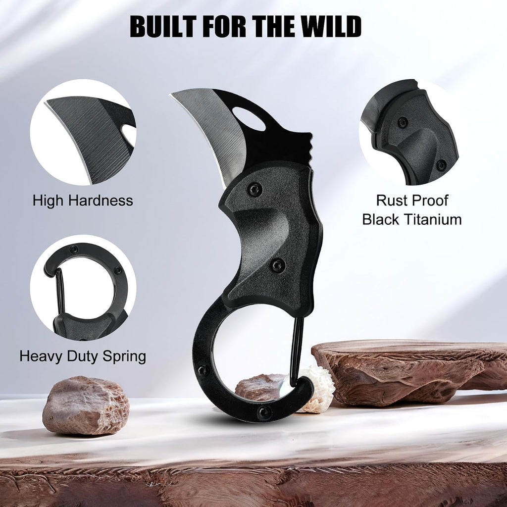 Keychain Tool - Mini Box Cutter, Compact EDC & Package Opener for Men, Multi-Function Camping Fishing Hiking Gadget