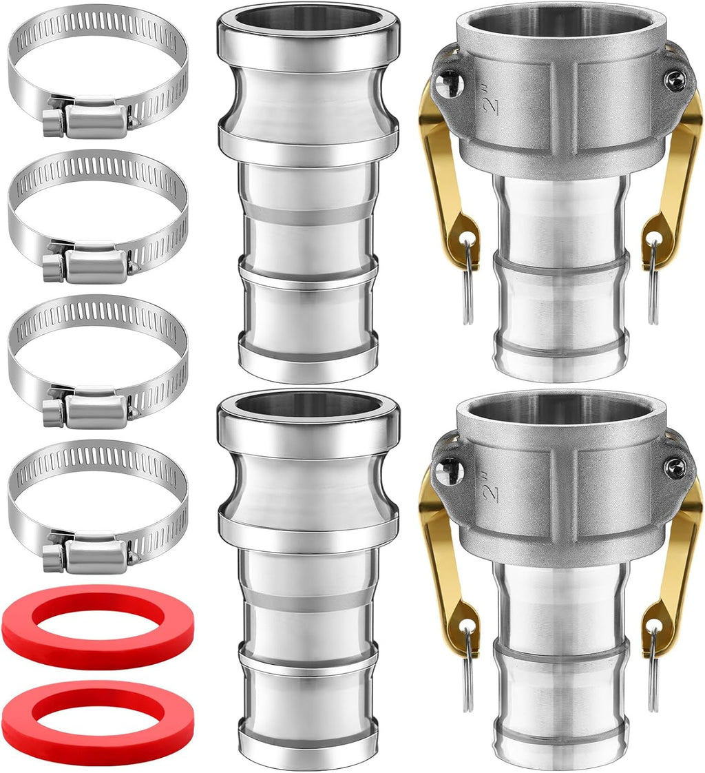 2 Set 2 Inch Camlock Fittings Type C&E