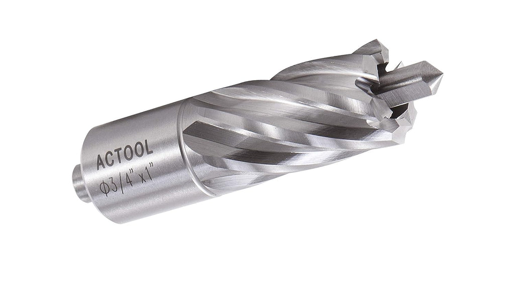 3/4" Diameter × 1" Depth of Cut HSS ANNULAR Cutter with 3/4'' Weldon Shank