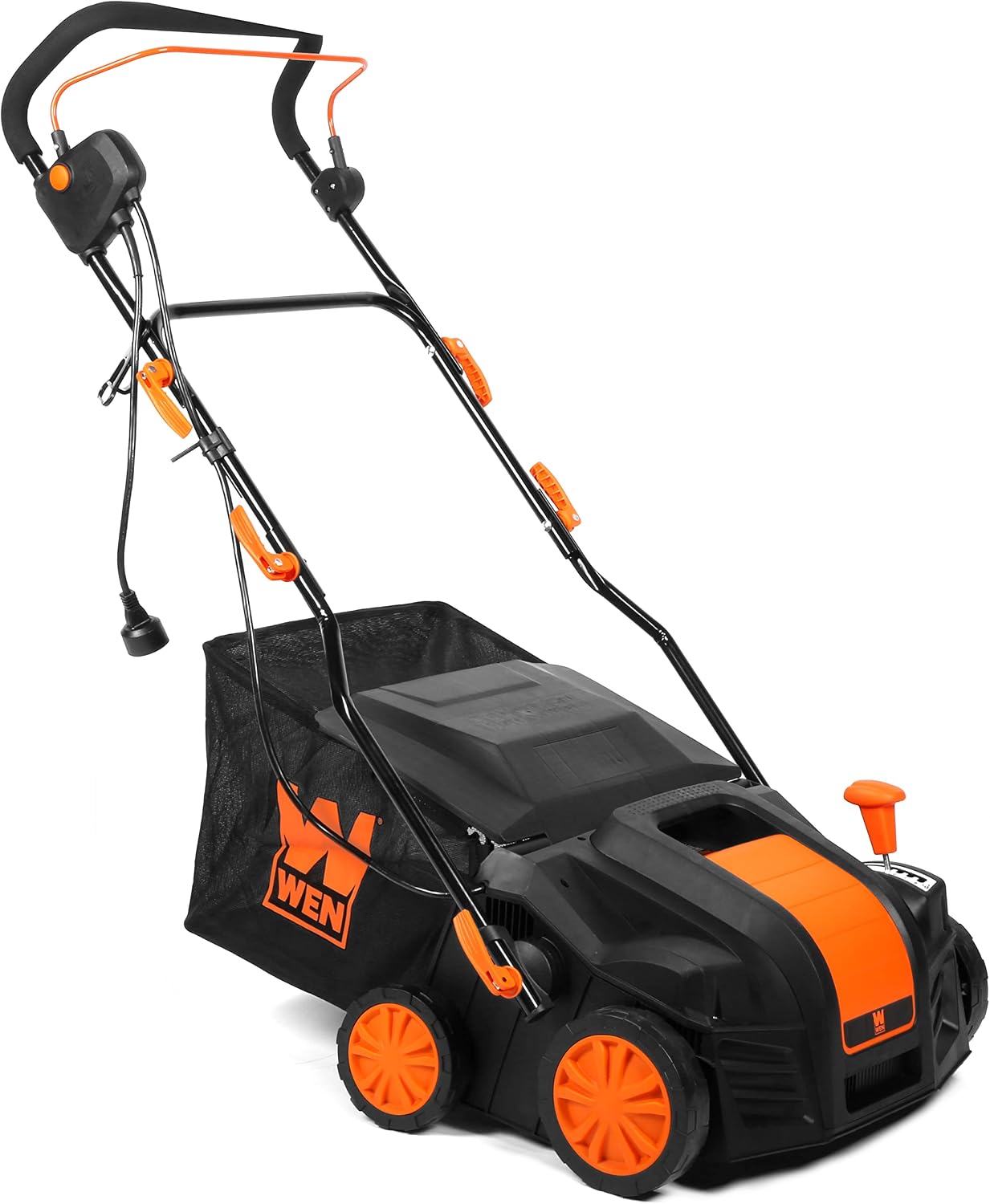DT1516 16-Inch 15-Amp 2-in-1 Electric Dethatcher and Scarifier with Collection Bag, Black