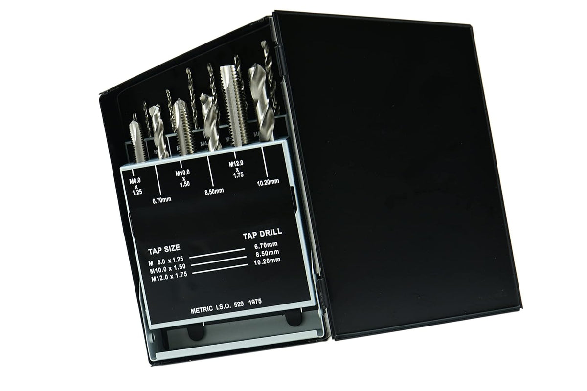 Shars 18 pcs HSS Metric Spiral Point Tap/Drill Set 404-7209 P
