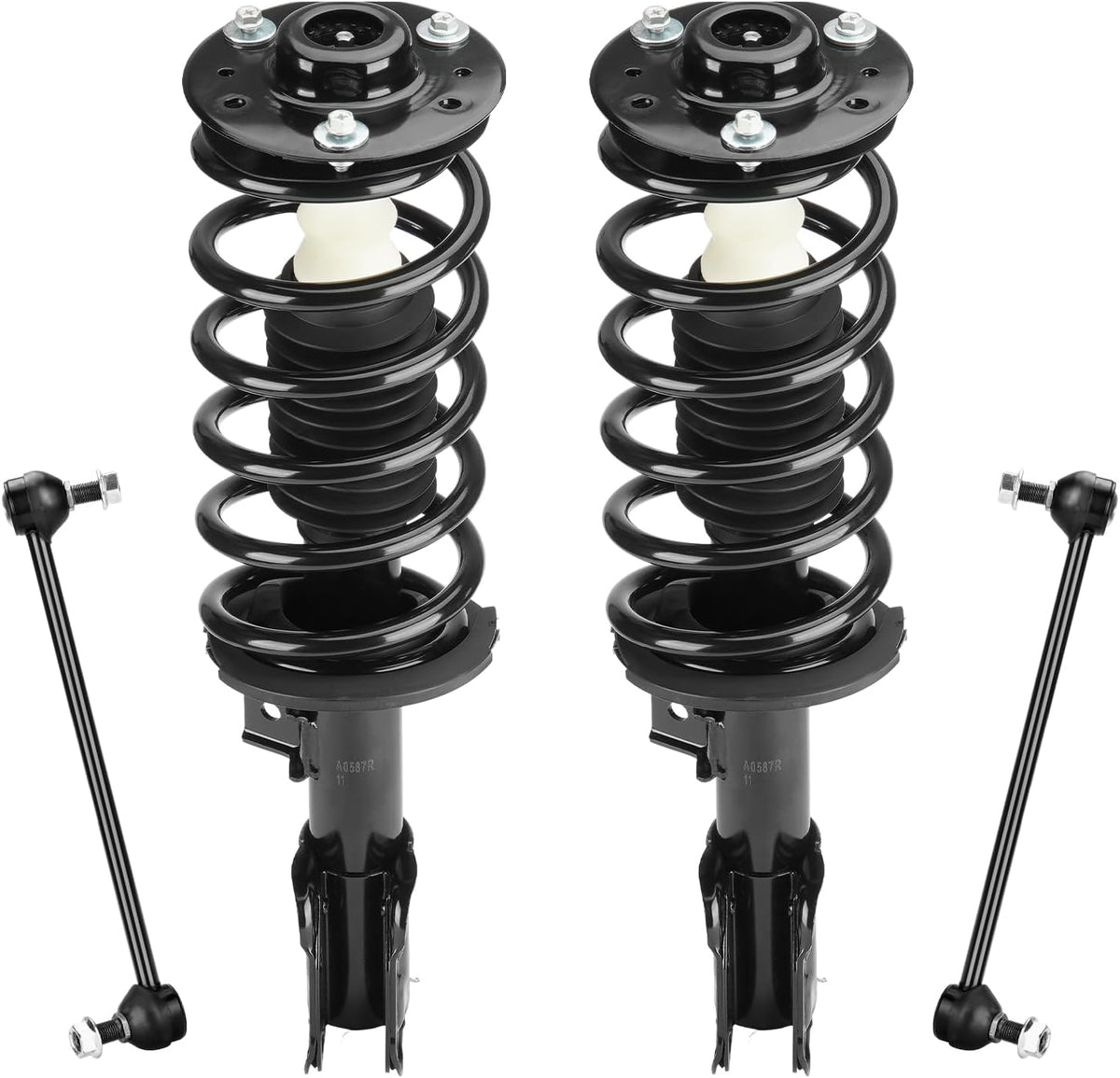 Front Struts Assembly & Sway Bar Links for 2010-2017 Chevy Equinox GMC Terrain, 12-13 Captiva Sport, Saturn Vue Pontiac Torrent 3.6L Suzuki XL-7, Shock Except 19" Wheels Replace 172526 172527