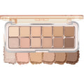 12 Colors Netural Nude Eyeshadow Palette with Brush, High Pigment Matte Shimmer Brown Eye Shadow, Netural Eyes