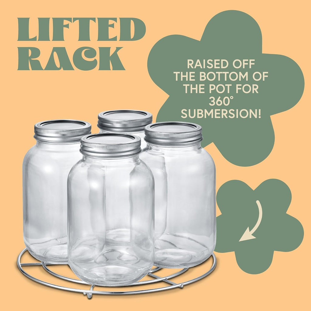 Can-IT Series Stainless Steel Canning Pot Set. Includes Canning Rack, Tongs, Jar Lifter, Funnel, Wrench, Lid Lifter