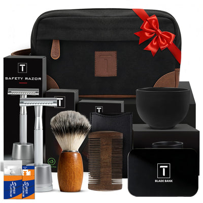 Single Blade Safety Razor Kit, Shaving Kit Gifts for Men