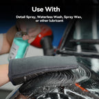 Polishes Clay Mitt - Medium Grade Clay Bar Infused Mitt | Quickly Removes Embedded Contaminants, Overspray, Iron