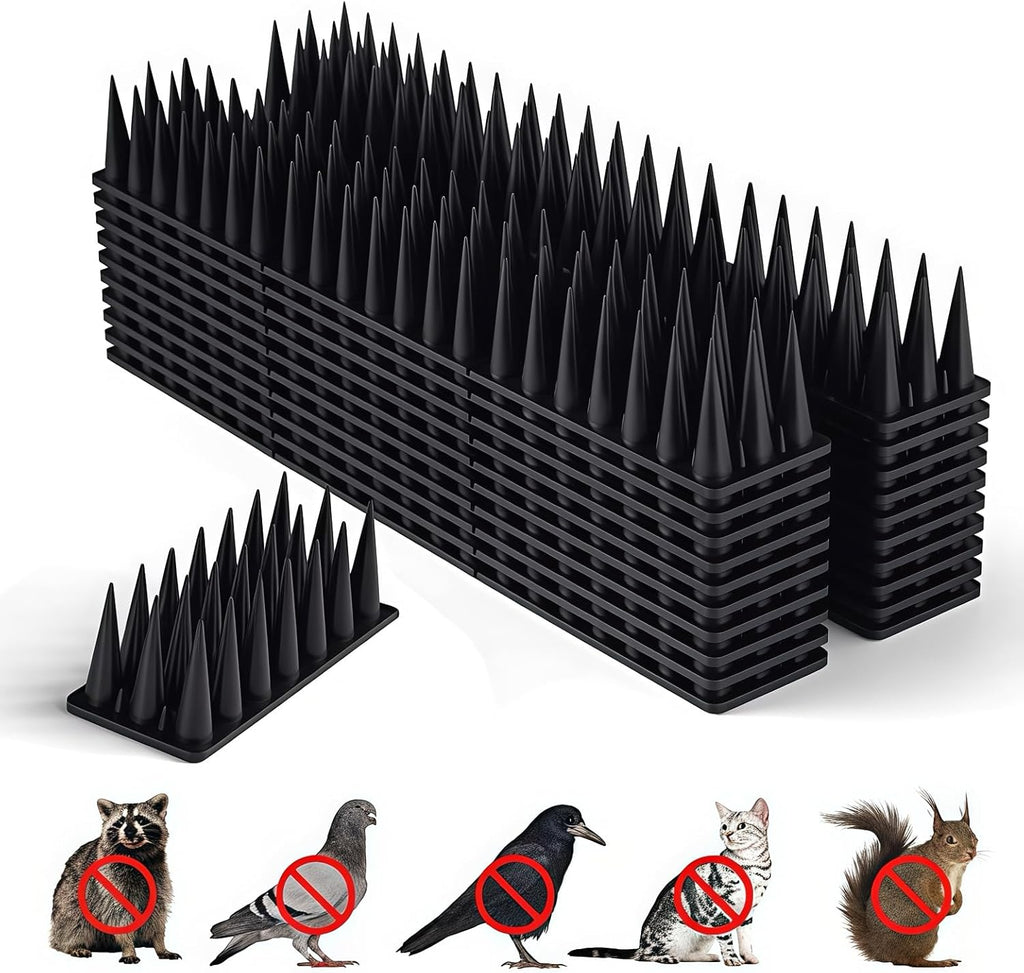 Bird Spikes, 20 Pack Pigeon Deterrent for Small Birds Raccoon Cats Defender for Outside to Keep Squirrel Away