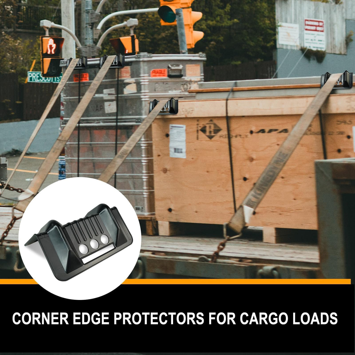 ENJ 20 Pcs Flatbed Edge Protector for Cargo Load,Corner Tie Down Protector