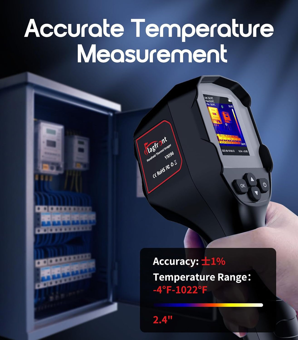 Thermal Camera, 240 x 240 TISR Resolution for Home Inspection