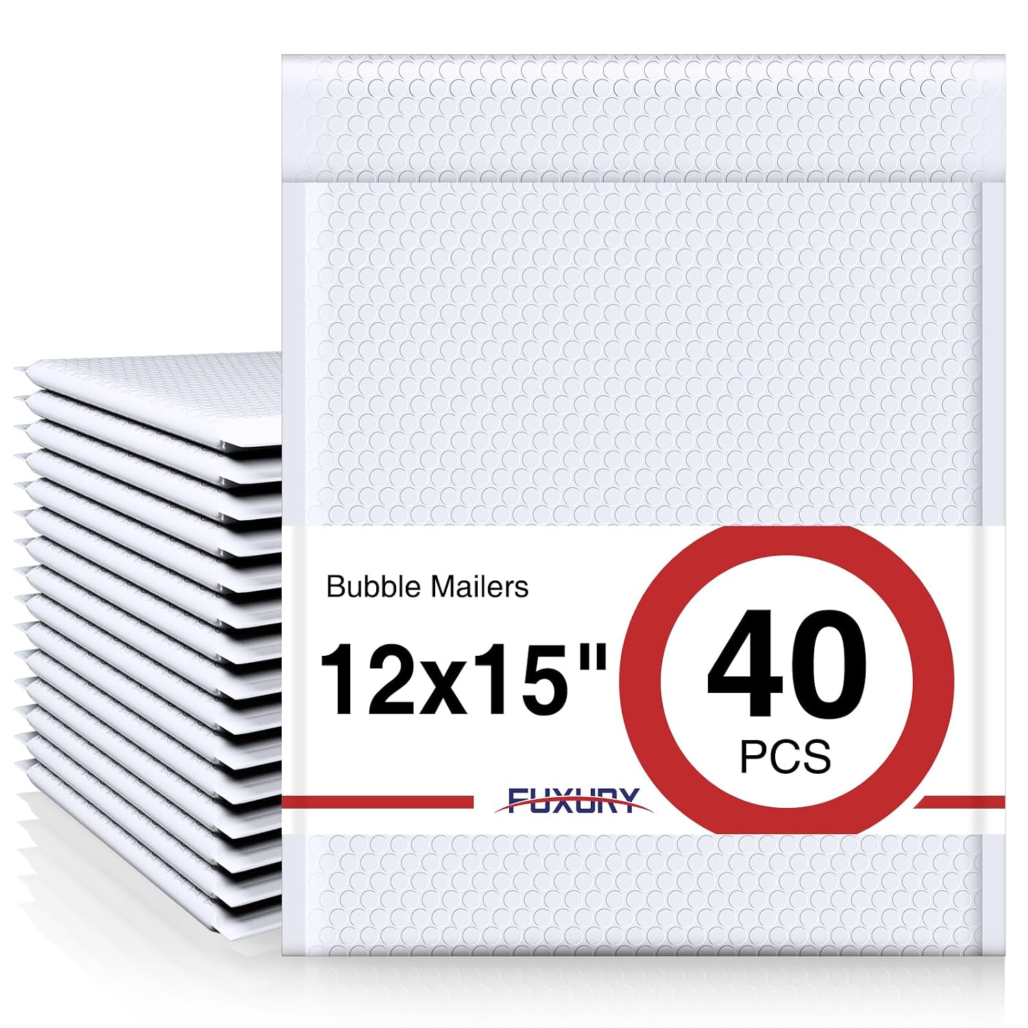Bubble Mailers 12x15" White Padded Envelopes 40 Pack Self-Seal | Large Bubble Envelopes Strong Adhesion Padded