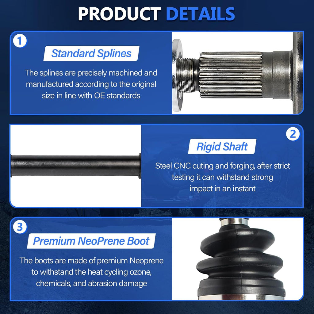 MAXFAVOR Front CV Axle Shaft Assembly FWD for Toyota Camry 2002-2009