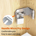 4 Inch Door Hasp Latch 90 Degree, Extra Thick Locking Latch Lock