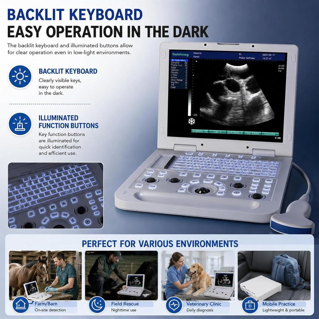 N20+3.5MHz Convex Probe Protable Laptop Veterinary Ultrasound Machine
