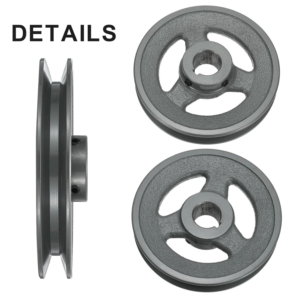uxcell AK54-15/16 V-Belt Sheave 15/16"Bore 5.25"OD Single Groove Web Sheave