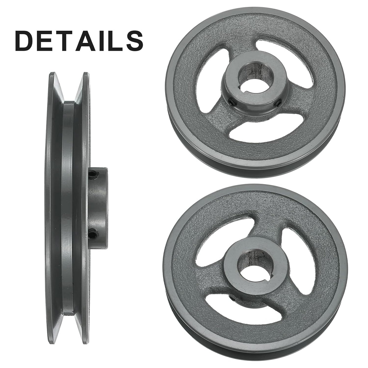uxcell AK54-15/16 V-Belt Sheave 15/16"Bore 5.25"OD Single Groove Web Sheave