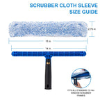 4 Packs 15" Microfiber Window Scrubber Refill Replacement Compatible with Unger Professional Window Cleaning Tool