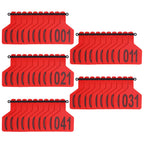 Cattle Ear Tags Numbered 50 Pcs Large Cow Tags Red
