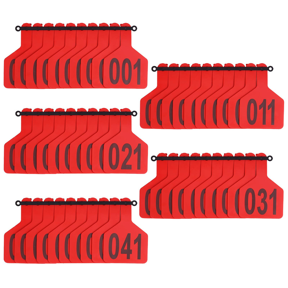 Cattle Ear Tags Numbered 50 Pcs Large Cow Tags Red