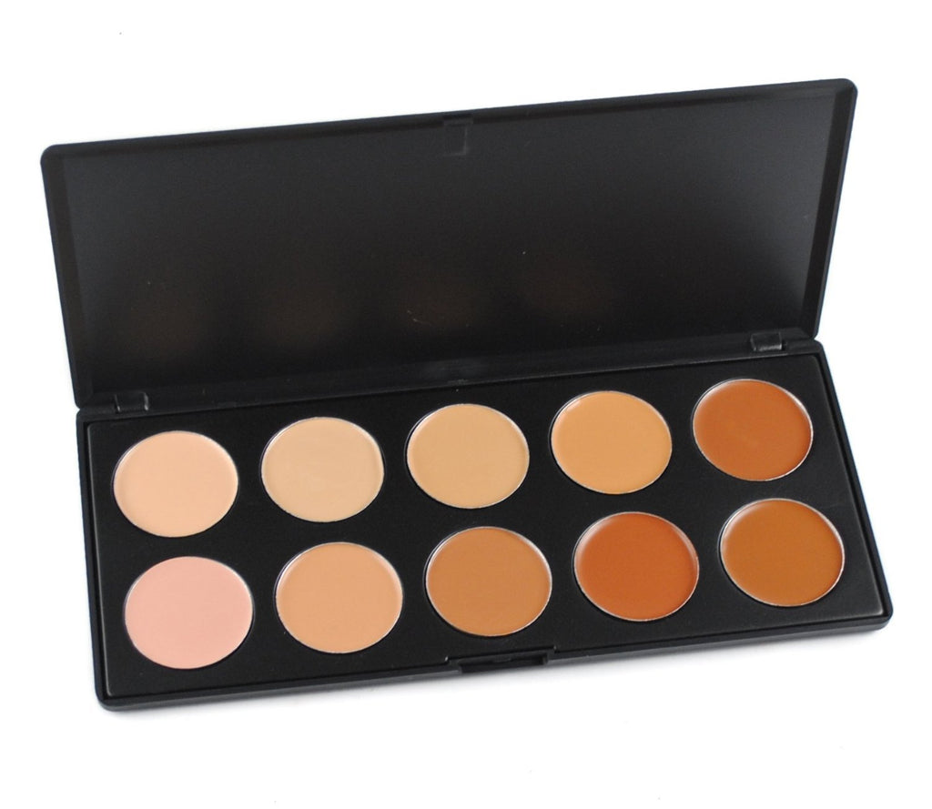 10 Colors Hydrating Cream Concealer Palette, Pure Vie Long Lasting Full Coverage Correcting Concealer Palette