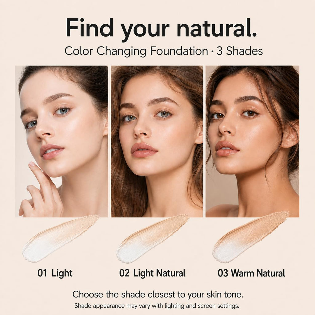 2 in1 Color Changing Korean Foundation Stick with Brush Makeup 02#