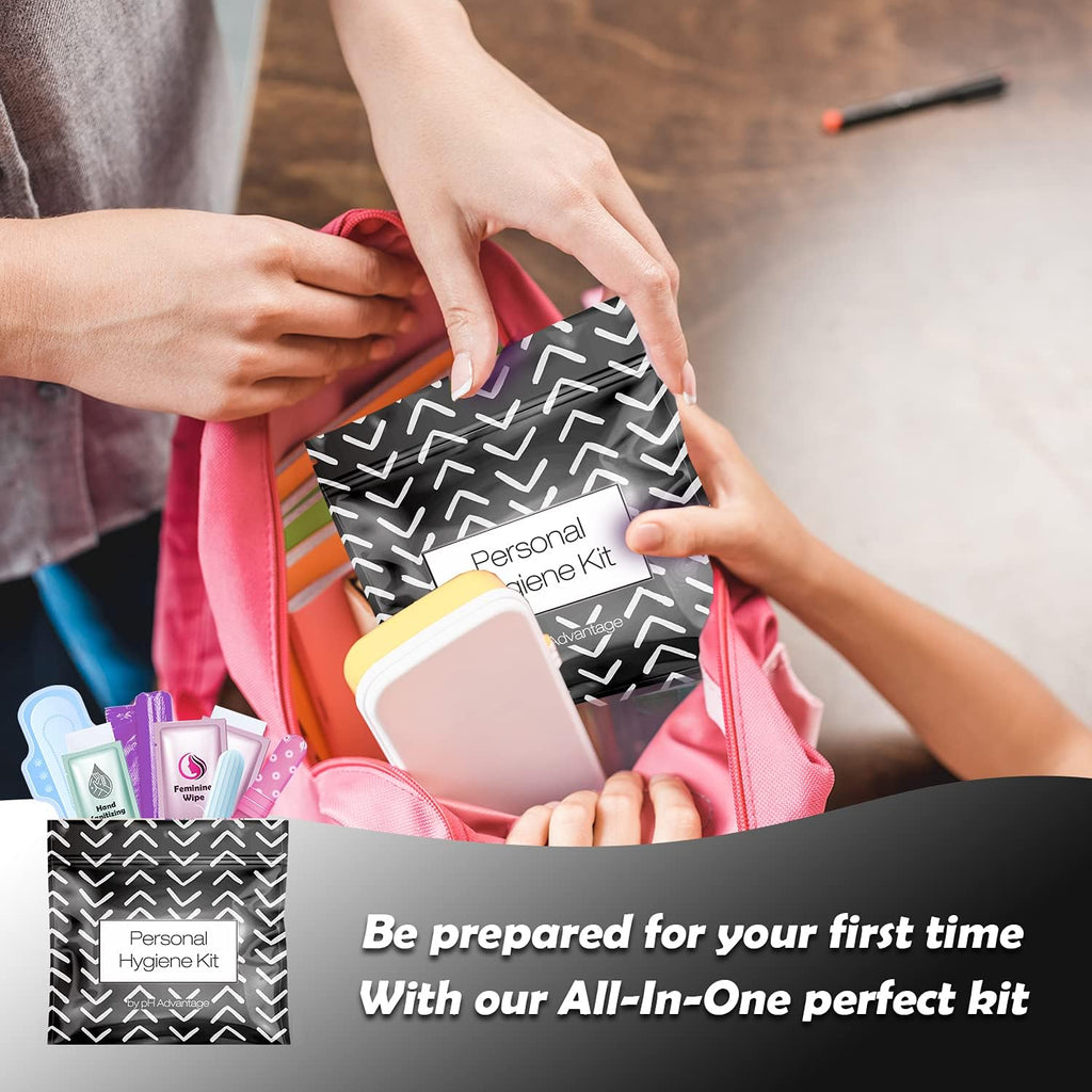 3 x Menstrual All-in-One Kits - Assorted Colors | Convenience on The Go | Single Period Kit Packs | Individually