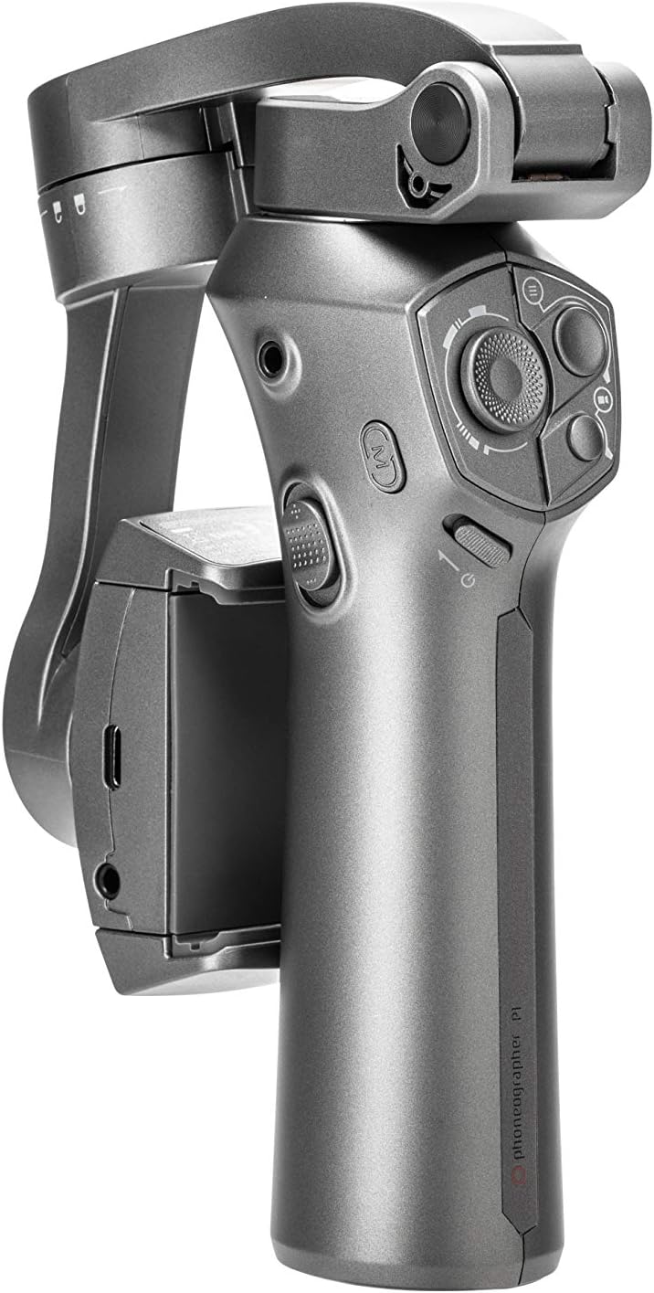3XS 3-Axis Smartphone Handheld Gimbal Stabilizer with Foldable Design, 24-Hour Battery, Wireless Charging and