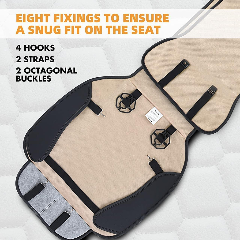 2PCs Front Car Seat Covers Leather Water Proof Seat Protector Universal fit for Most Cars SUVs and Trucks Black