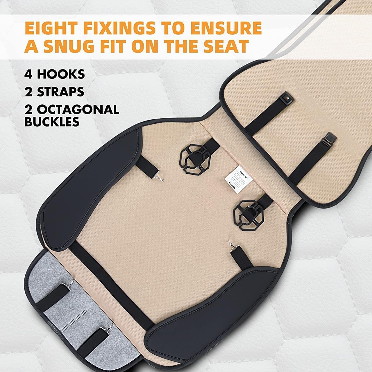 2PCs Front Car Seat Covers Leather Water Proof Seat Protector Universal fit for Most Cars SUVs and Trucks Black