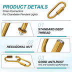 MECCANIXITY Chain Connectors 4mm Thick Gold Bronze 3Pack