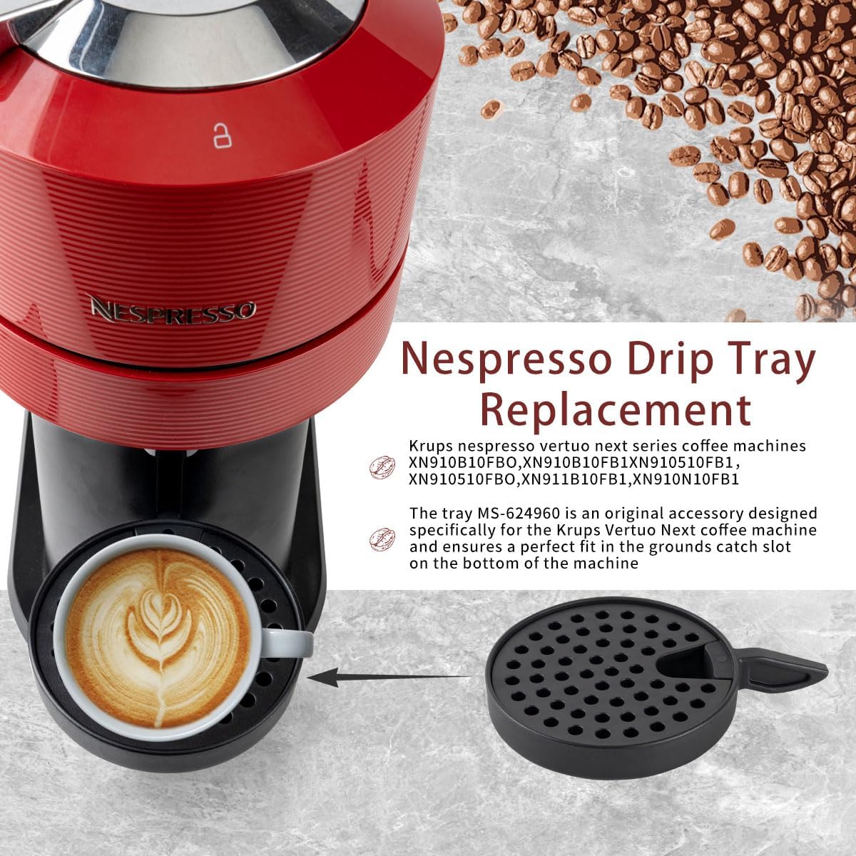 Replacement Drip Tray for Nespresso Vertuo Next Coffee Machine