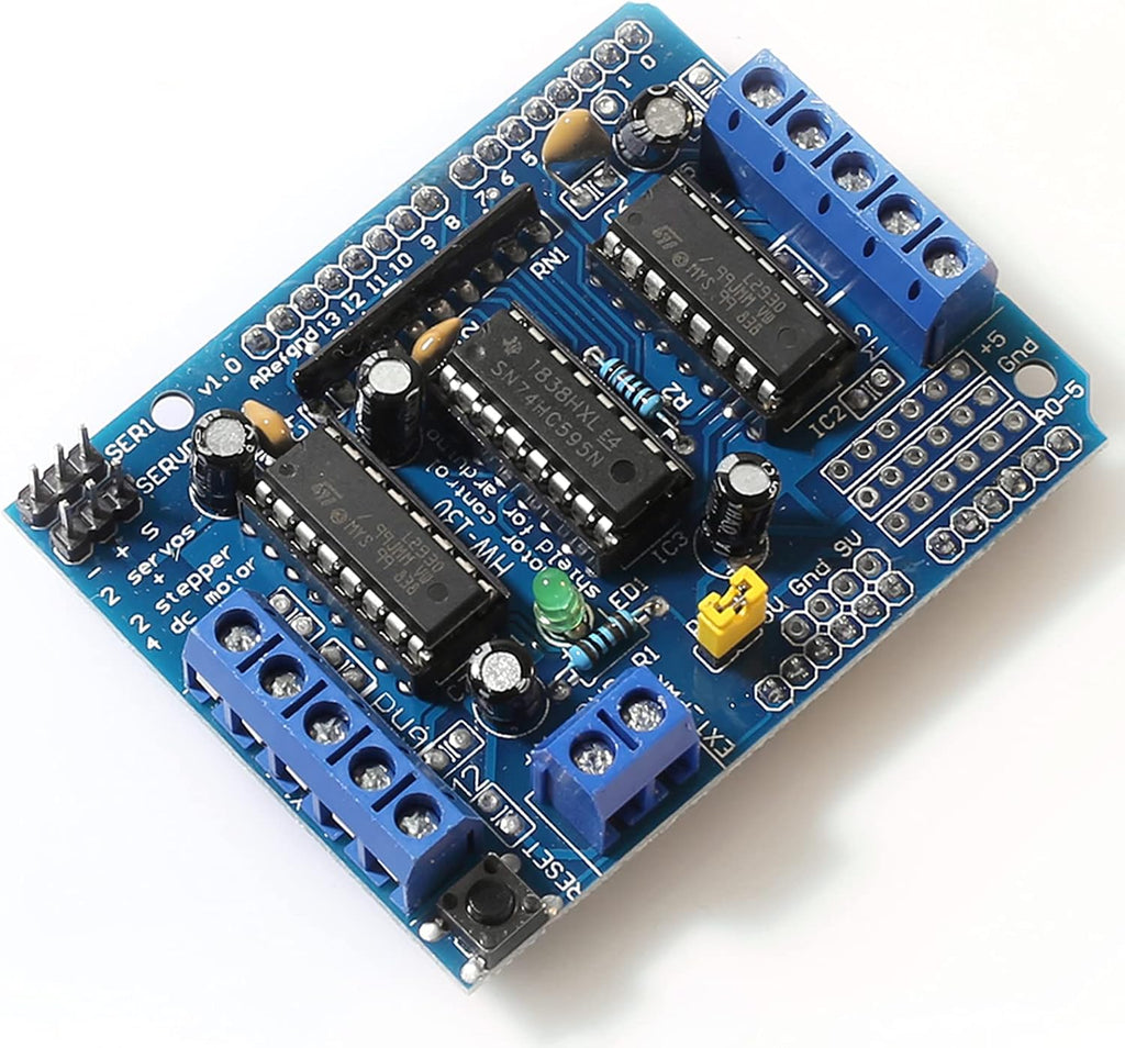 DEVMO L293D Motor Drive Shield Expansion Board Compatible with Ar-duino Duemilanove Mega UNO R3 AVR ATMEL