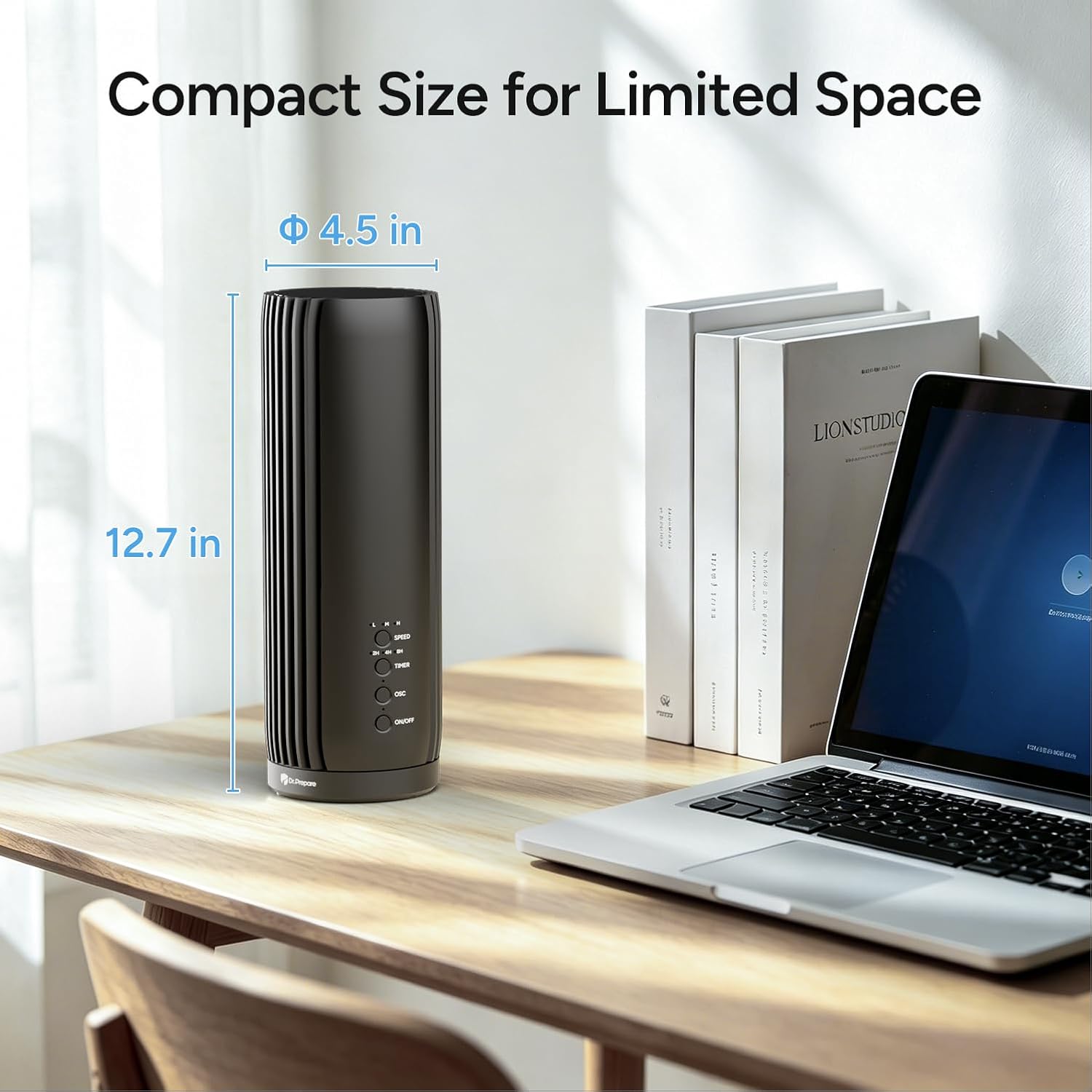 Tower Fan for Bedroom, 13 Inch Portable Desk Table Fan, 28 dB Quiet Bladeless Fan with Remote, 12H Timer, 3 Speeds