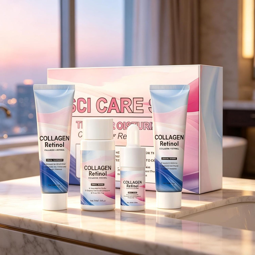 Facial Skin Care Sets & kits Travel Mini Skincare Set, Collagen & Retinol Facial Skin Care Set with Anti-Aging Serum