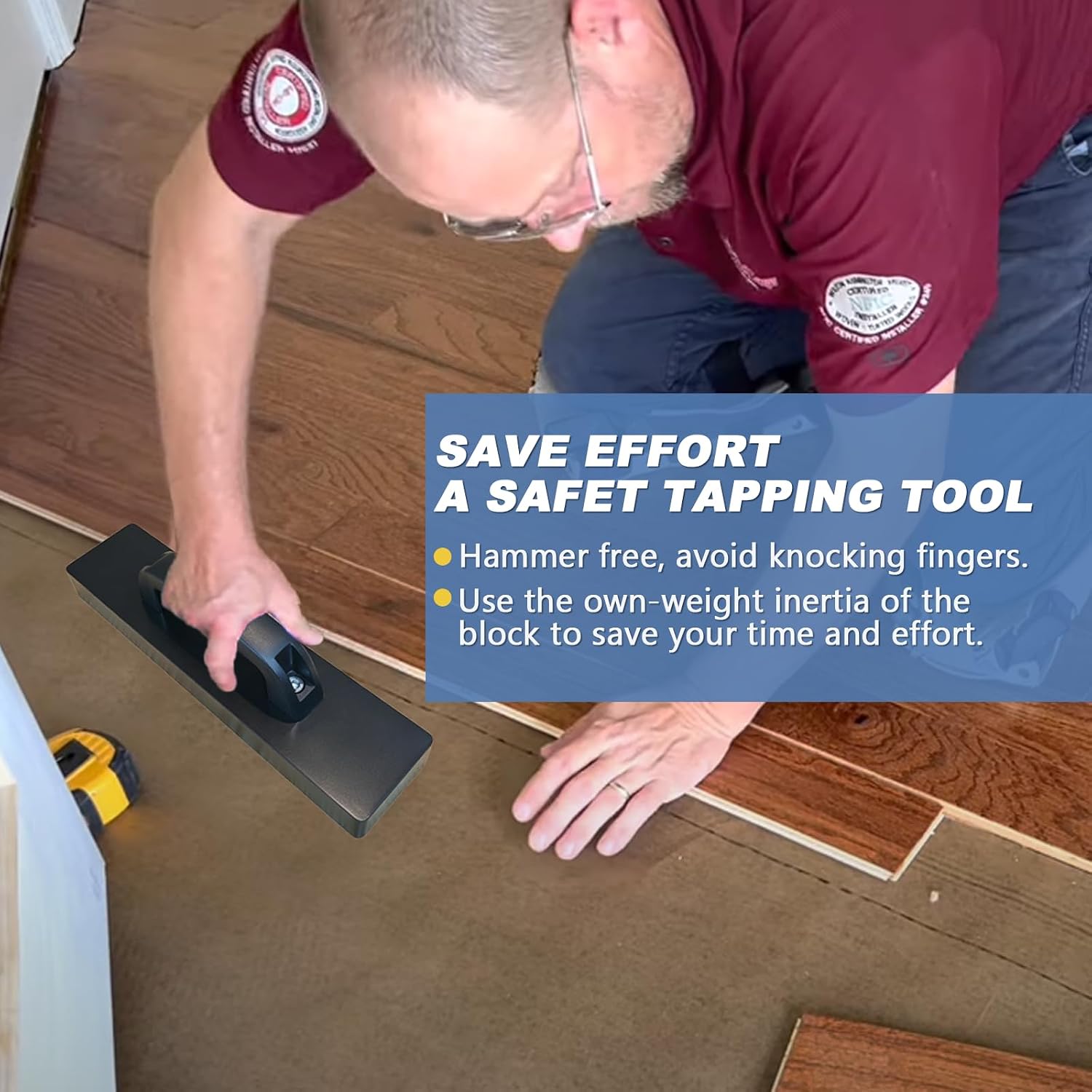 Tapping Block for Vinyl Plank, Laminate, LVP, Hardwood Flooring-MinliGUY
