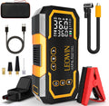 Jump Starter with Air Compressor, Battery Jumper Starter Portable(9.0 Gas/6.5L Diesel) with Tire Inflator, 12V Car