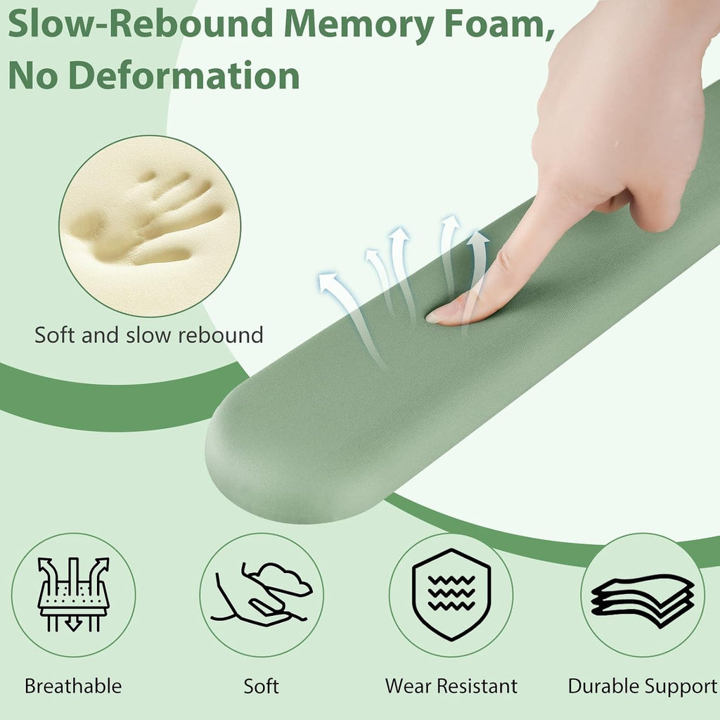 Mouse Pad and Keyboard Wrist Rest, 3-in-1 Gel Memory Foam Ergonomic Mouse Pad with Wrist Rest Set,Gaming Mousepad Arm
