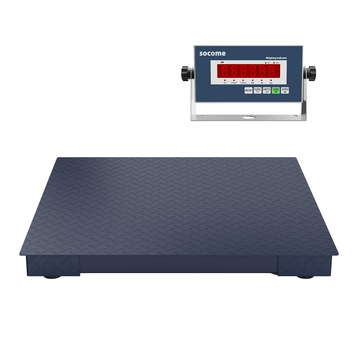 36"x36" Heavy-Duty Industrial Floor Scale, 5000lb x 0.5lb, Navy